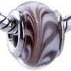 White Chocalate Jam Murano Glass European Beads