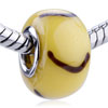 Yellow Pudding Murano Glass European Beads