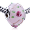 Light Pink Rose Murano Glass European Beads