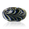 White Seaweeds Circling Murano Glass European Beads