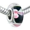  Pink   Flowers  Murano Glass European Beads
