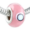 Black And White Evil Eye Murano Glass European Beads