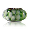 White  Snowflake  Murano Glass European Beads