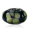 Yellow Green Flower Murano Glass European Beads