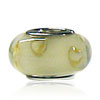  Light  Yellow Circle  Murano   Glass  European Beads