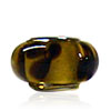 Dark Brown Floret Murano  Glass  European Beads