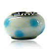 Turquoise Dots Murano  Glass  European Beads