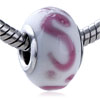  Purple  Letter S And Dot  Murano  Glass European Beads