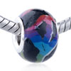 Red Purple And Blue Grain Murano Glass European Beads