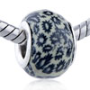 Black Millefleurs Murano Glass European Beads