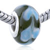 Pale Blue Sprout Murano Glass European Beads