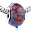 Red Texture Doodle European Beads