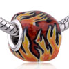 Fire Cube Polymer Clay European  Beads 
