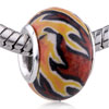 Fire Round Polymer Clay European  Beads 