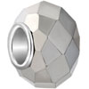 Silver Gray  Murano   Glass  European Beads