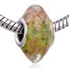 Golden Dots Olive Murano Glass European Beads