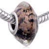 Golden Dots Black Murano Glass European Beads