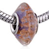Golden Dots Violet Murano Glass European Beads