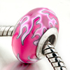 Pink And Purple Polymer Clay European Beads