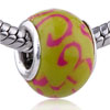 Pink Olive Polymer Clay European  Beads 