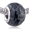 Gray Black  Murano   Glass  European Beads