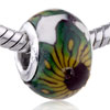 Golden Sunflower Polymer Clay European  Beads 