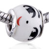 Cute Girl Face Ceramic European  Beads 