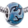 Blue Fantastic Polymer Clay European  Beads 