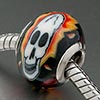Angry Skull Polymer Clay European  Beads 