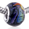 Black Cartoon Drawing Polymer Clay European  Beads 