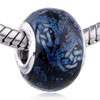 Blue Chinese Knot Polymer Clay European  Beads 
