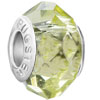 Yellow Cream Translucent Murano Glass European Beads