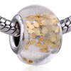 Golden Dots  Murano  Glass European Beads