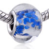 Blue Dots  Murano   Glass  European Beads