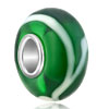 Green With White Fringe Murano Glass Beads Charms Bracelets