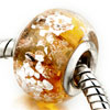 Mottled  Gold  Foil Murano Glass European Beads