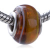 Yellow And White Circle  Murano   Glass  European Beads