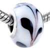 Dark Brown Leaf Murano Glass European Beads