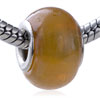 Pure Tan Murano Glass European Beads