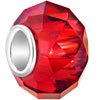 Dark Red Translucent Murano Glass European Beads
