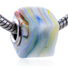  Multicolor  Cubic Murano Glass European Beads