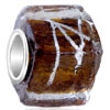 Silver   Foil  Straggly Line Translucent  Murano   Glass  European  ... 