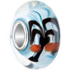 Aquamarine With Coconut Tree Murano Glass Style Pandora Beads
