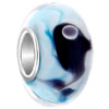 Aquamarine With Lovely Whale Murano Glass Beads Charms Bracelets