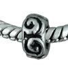 Round Swirl Designed Silver Plated European Beads