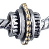 And Patterned Metalwork Two Tone Plated European Beads