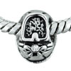  Beads - Cute Little Shoe With Crystal Silver Plated European Beads