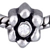 Austrian Flower Silver Plated Crystal European Beads