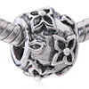 Butterly Decorated Silver Plated European Beads