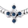  Cross  Shape September Brithstone Studded Silver Plated Crystal  ... 